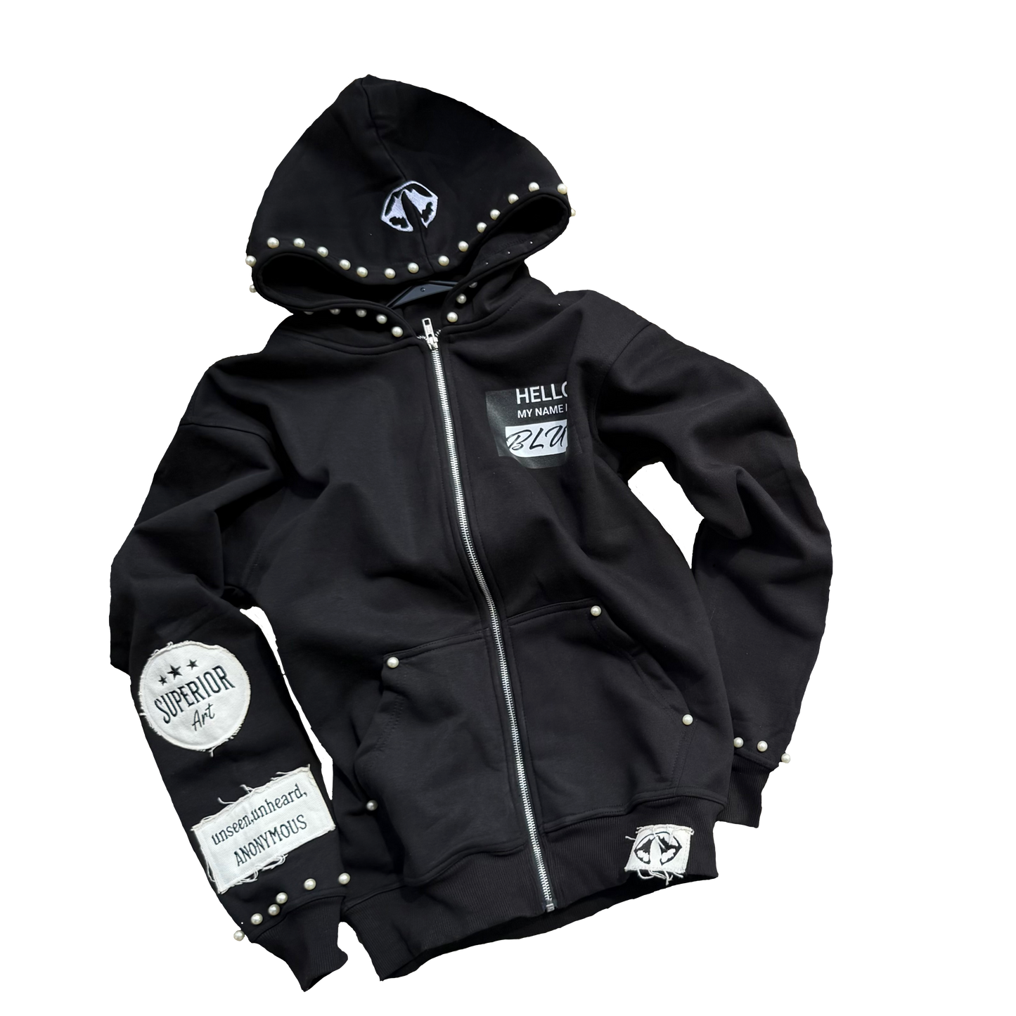 "Vague Tears" Zip-Hoodie