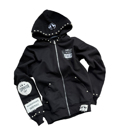 "Vague Tears" Zip-Hoodie