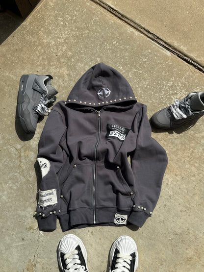 "Vague Tears" Zip-Hoodie