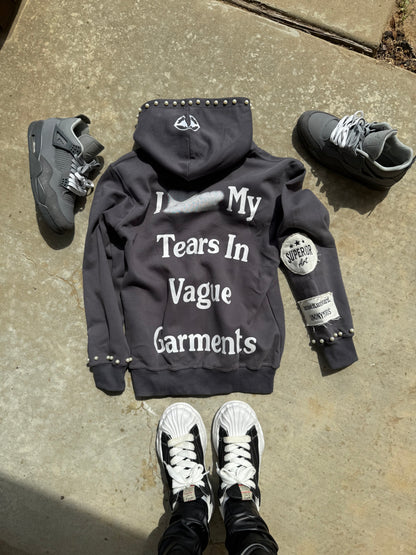 "Vague Tears" Zip-Hoodie