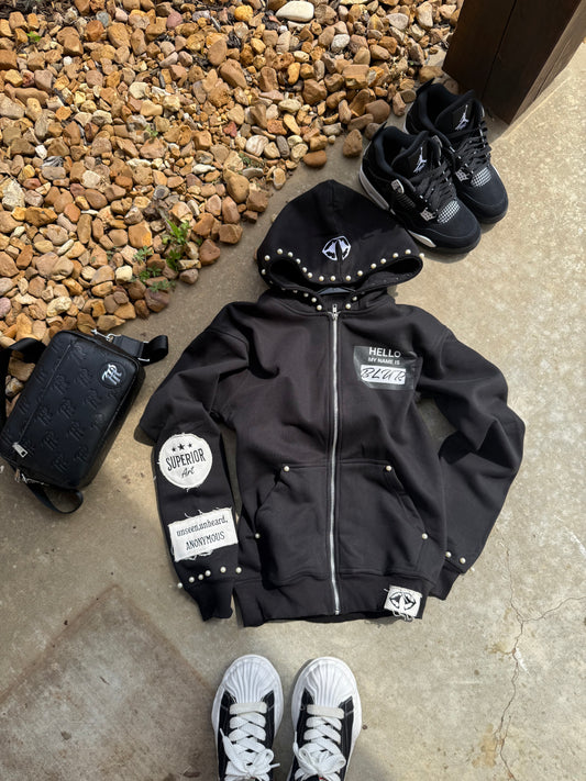 "Vague Tears" Zip-Hoodie