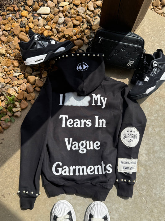 "Vague Tears" Zip-Hoodie